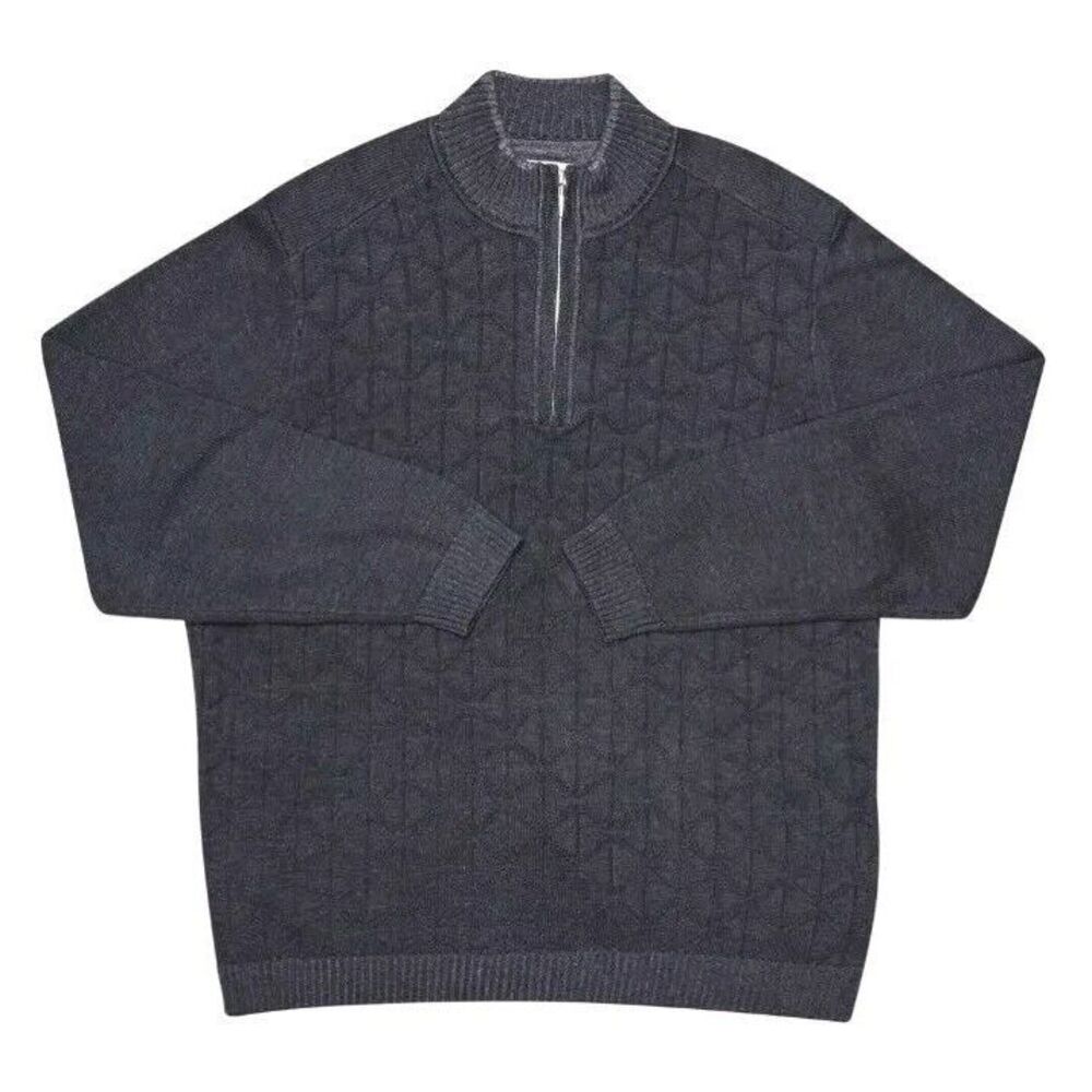 Men's Tommy Bahama‎ 1/4 Zip Cotton Blend Sweater Size Large